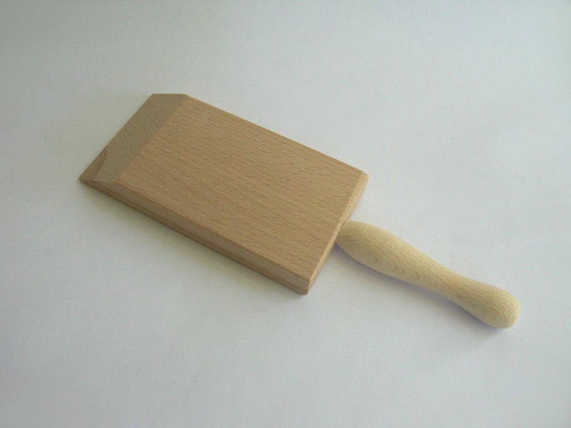 Tredoni Professional Gnocchi Wood Paddle Slanted Ridge Board Pasta Maker 2.4x4.8" (6x12 cm) - Image 4